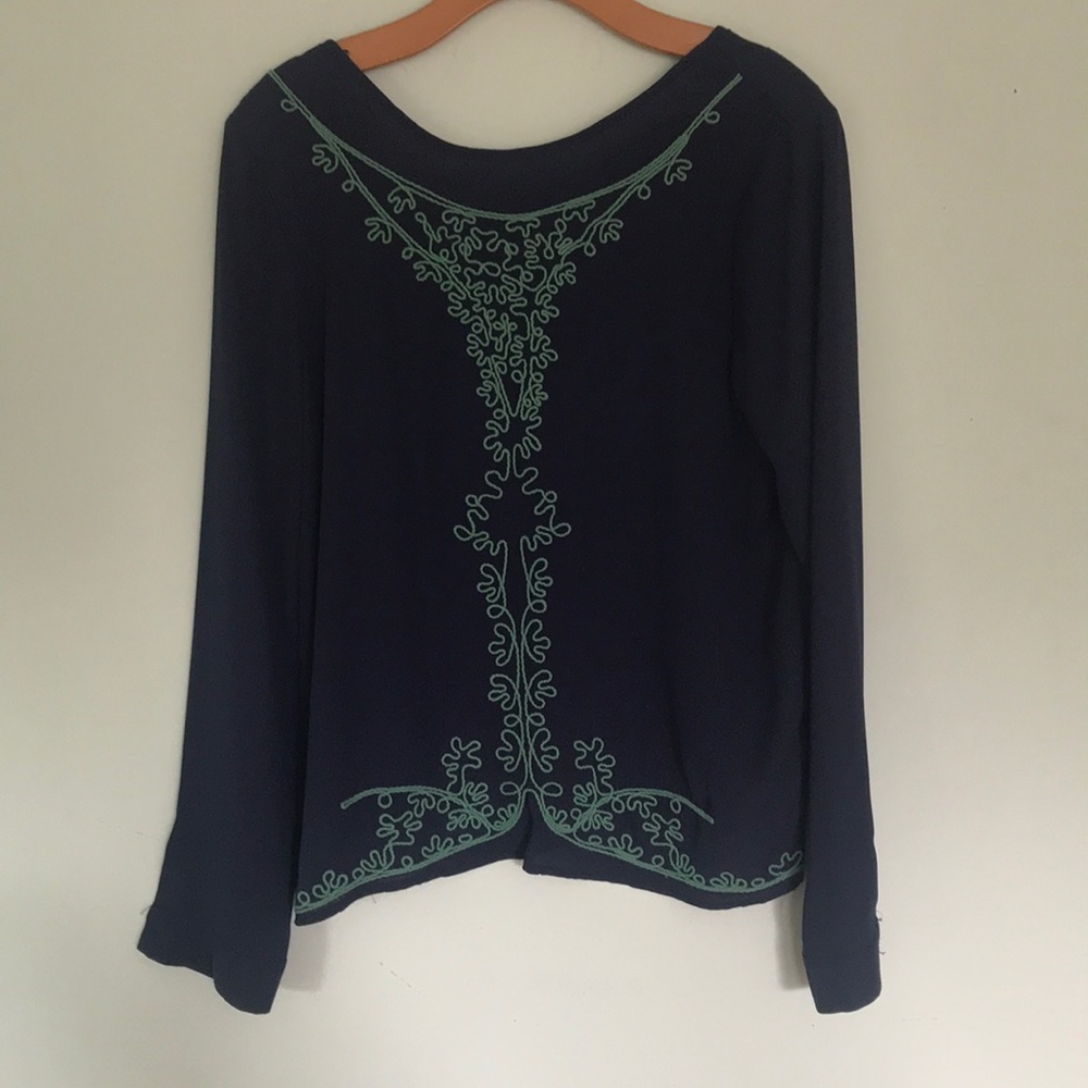 Embroidered lightweight long sleeve